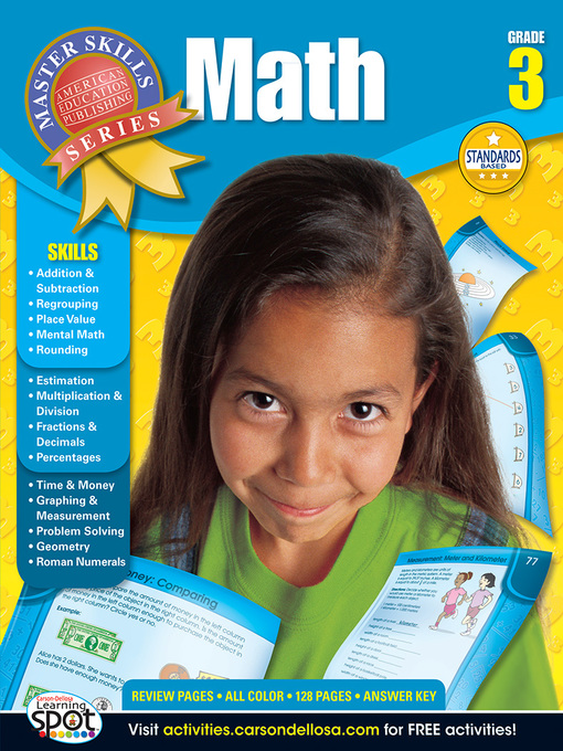 Title details for Math, Grade 3 by Carson Dellosa Education - Available